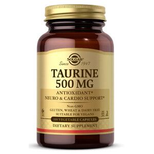 Таурин Solgar (Taurine) 500 мг 100 капсул Таурин Solgar (Taurine) 500 мг 100 капсул