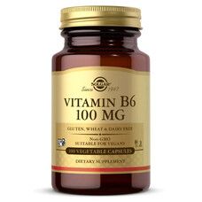 Вітамін B6 Solgar (Vitamin B6) 100 мг 100 капсул - Фото