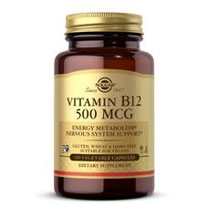 Вітамін В12 Solgar (Vitamin B12) 500 мкг 100 капсул - Фото