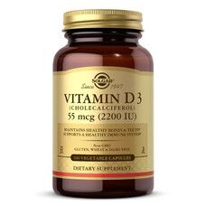 Витамин Д3 Solgar (Vitamin D3) 55 мкг 2200 МЕ 100 растительных капсул - Фото