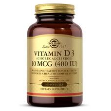 Витамин Д3 Solgar (Vitamin D3) 400 МЕ 100 капсул - Фото