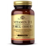 Витамин Д3 Solgar (Vitamin D3) 25 мкг (1000 МЕ) 100 капсул - Фото