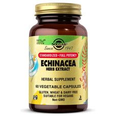 Растительный экстракт эхинацеи Solgar (Echinacea Herb Extract) 60 вег капсул - Фото