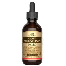 Мелатонін Чорна Вишня Solgar 10 мг (Liquid Melatonin Natural Black Cherry Flavor) 59 мл - Фото