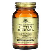 Біотин Solgar (Biotin) 10000 мкг 120 капсул - Фото