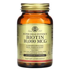 Биотин Solgar (Biotin) 10000 мкг 120 капсул - Фото