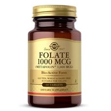 Фолиевая кислота Solgar (Folic Acid Folate) 1000 мкг 60 таблеток - Фото