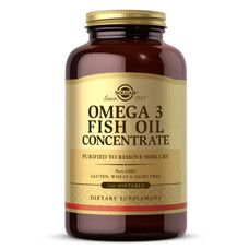 Омега-3 риб'ячий жир Solgar (Omega-3 Fish Oil Concentrate) 240 капсул - Фото