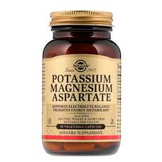 Калій та магній аспартат Solgar (Potassium Magnesium Aspartate) 90 рослинних капсул - Фото
