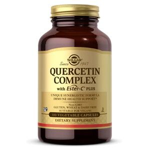 Кверцетин та Естер-С Solgar (Quercetin Complex) 100 рослинних капсул