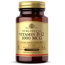Витамин В12 Solgar (Sublingual Vitamin В12 cyanocobalamin) 1000 мкг 100 таблеток - Фото