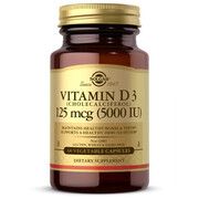 Вітамін Д3 Solgar (Vitamin D3) 125 мкг 5000 МО 60 вегетаріанських капсул - Фото