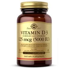 Витамин Д3 Solgar (Vitamin D3) 5000 МЕ 120 капсул - Фото