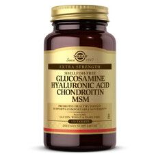 Глюкозамин Гиалуроновая кислота Хондроитин и МСМ Solgar (Glucosamine Hyaluronic Acid Chondroitin MSM) 120 таблеток - Фото