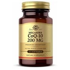 Коензим Q10 Megasorb CoQ-10 Solgar 200 мг гелеві капсули №30 - Фото