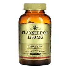 Льняное масло Flaxseed Oil Solgar 625 мг 170 капсул - Фото