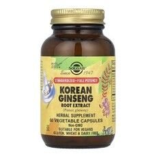 Женьшень корейский Korean Ginseng экстракт корней Solgar 60 вегетарианских капсул - Фото