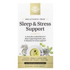Поддержка сна и снижение стресса Sleep & Stress Suppor Solgar 60 растительных капсул - Фото