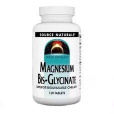 Магній Бісгліцинат Magnesium Bis-Glycinate Source Naturals 120 таблеток - Фото