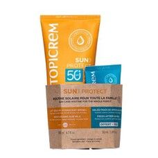 ТТопікрем Набір Сан Протект Сонцезахисне молочко SPF50+ 200мл+ Тонізуючий гель п/загара 50мл - Фото