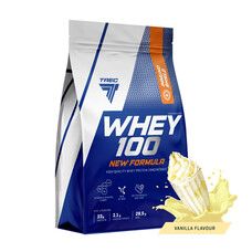 Сывороточный протеин Trec Nutrition Whey 100 (New Formula) – 700 г (ванильный крем) - Фото