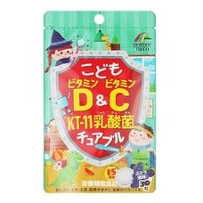 Вітаміни жувальні для дітей з вітамінами С та D та молочнокислими бактеріями Unimat Riken 30 таблеток - Фото