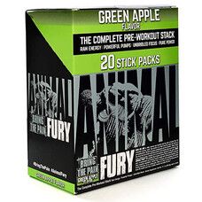 Предтренировочный комплекс Animal Fury Stick Pack Box 20x16,53 г Green Apple - Фото