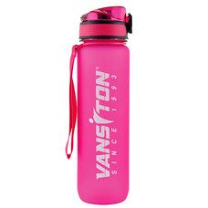 Пляшка для води пластикова рожево-червона 1000 мл ТМ Вансітон / Vansiton - Фото