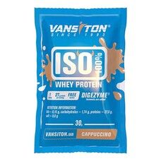 Сироватковий ізолят Ізо ВЕЙ (ISO Whey) Капучіно ТМ Вансітон / Vansiton саше 30 г Сироватковий ізолят Ізо ВЕЙ (ISO Whey) Капучіно ТМ Вансітон / Vansiton саше 30 г - Фото