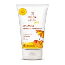 Эдельвейс солнцезащитное молочко для чувствительной кожи SPF 30 ТМ Веледа / Weleda 150 ml - Фото