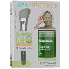 Набор Spa Secrets Cucumber Gel Face Mask (маска 150 мл + апликатор) - Фото