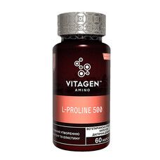 Вітаджен N48 L-пролін 500 мг / VITAGEN L-proline 500 мг таблетки №60  - Фото