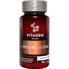 Вітаджен L-пролін L-лізин / VITAGEN L-proline L-lysine таблетки №60  - Фото