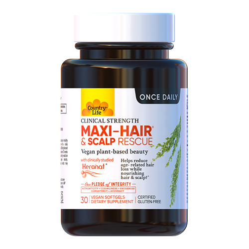 Maxi-Hair порятунок шкіри голови Кантрі Лайф / Country Life 30 веганських капсул 