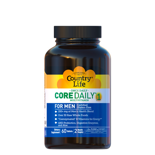 Мультивітаміни для чоловіків Core Daily 1 60 таблеток ТМ Кантрі Лайф / Country Life