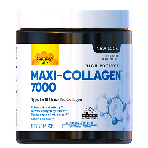 Коллаген с витамином А и С + биотин (Maxi-Collagen C & A + Biotin) 213 г порошок ТМ Кантри Лайф / Country Life