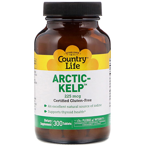 Arctic Kelp (Норвезька ламінарія) 225 мкг 300 таблеток ТМ Кантрі Лайф / Country Life