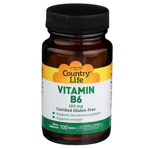 Вітамін В-6 100 мг 100 таблеток ТМ Кантрі Лайф / Country Life
