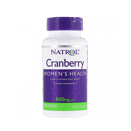 Клюква (Cranberry Extract) 800 мг ТМ Natrol / Натрол 30 капсул 