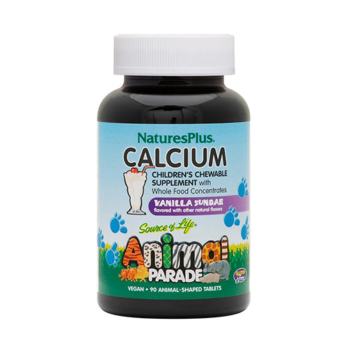 Кальций для Детей (Chewable Calcium) Animal Parade Вкус Ванили Natures Plus 90 жевательных таблеток
