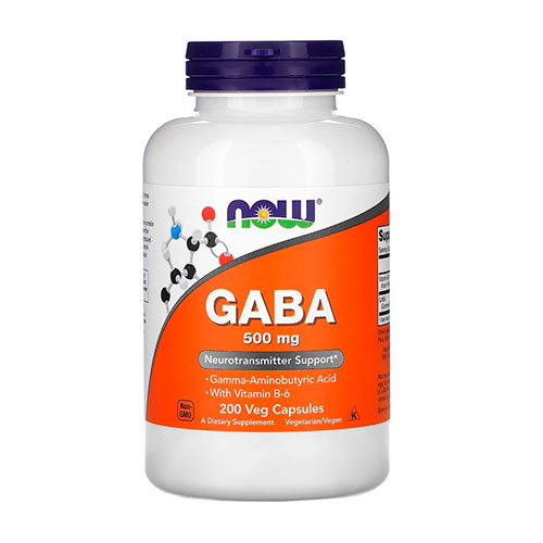 GABA (Гамма-Аминомасляная Кислота) 500мг Now Foods 200 гелевых капсул