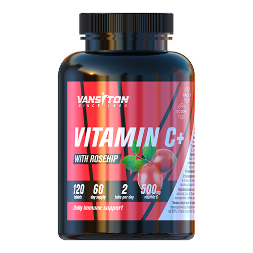 Витамин С с шиповником 120 таблеток ТМ Ванситон / Vansiton