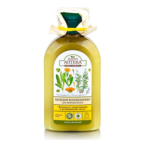 Зеленая Аптека бальзам-кондиционер для жирных волос Календула и Розмариновое масло 300 мл